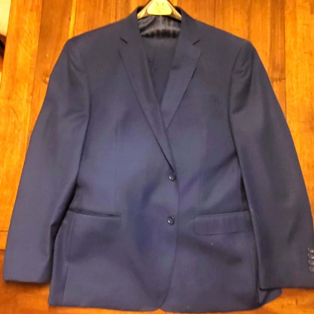 Men's Classic Royal Blue 3 Piece Suit EUC